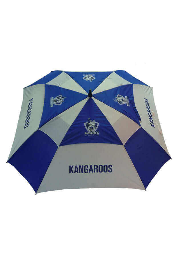 NORTH MELBOURNE KANGAROOS AFL UMBRELLA_MELBORNE KANGAROOS_STUBBY CLUB