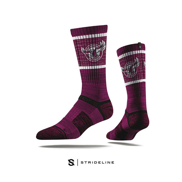 Manly Sea Eagles NRL Strideline Premium Crew Sock