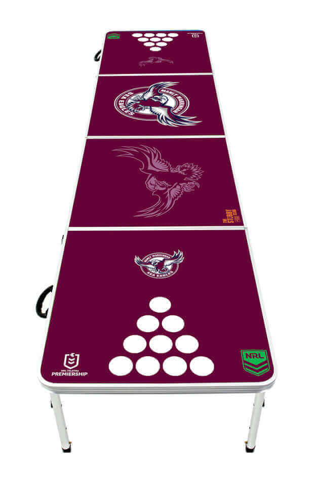 NRL BEER PONG TABLE_MANLY SEA EAGLES_STUBBY CLUB