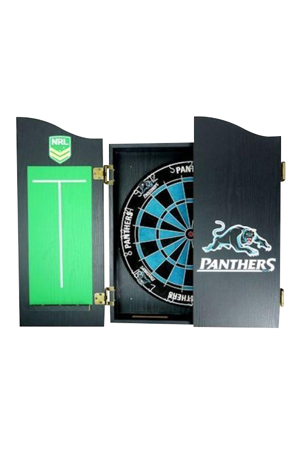 Penrith Panthers NRL Dartboard + Cabinet