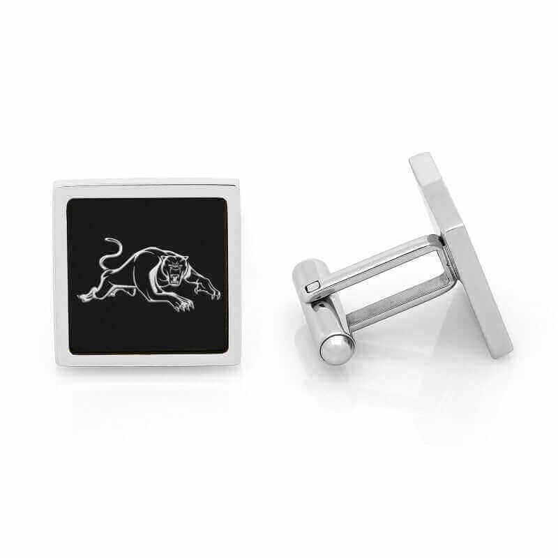PENRITH PANTHERS NRL TIE AND CUFFLINKS SET_PENRITH PANTHERS_STUBBY CLUB