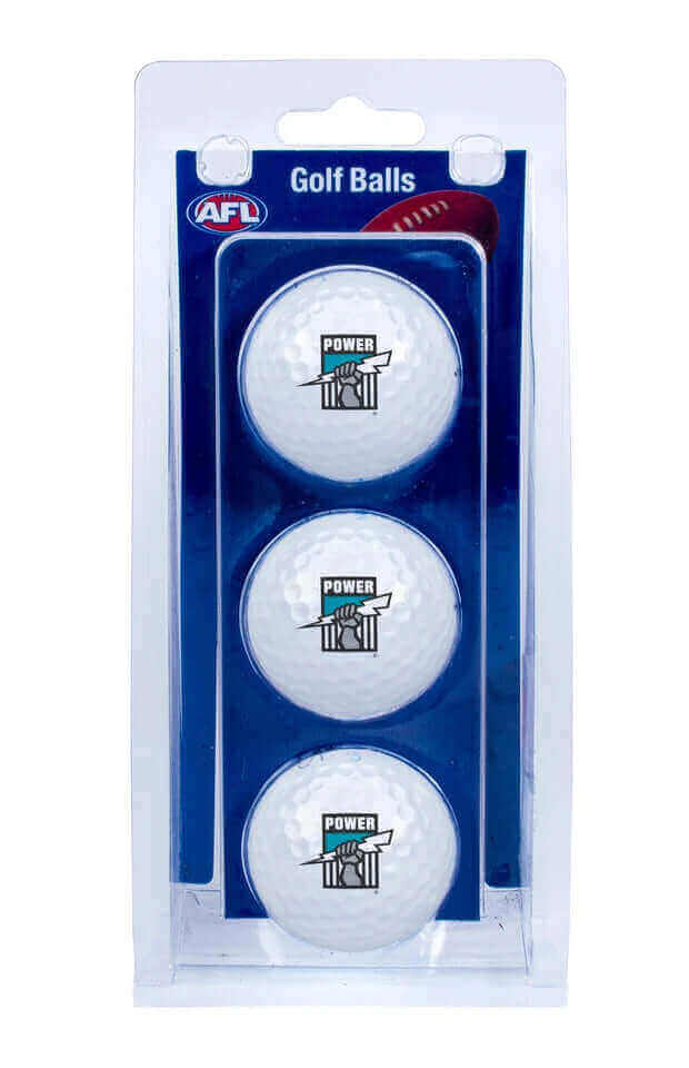 AFL GOLF BALLS - 3 PACK_PORT ADELAIDE POWER_STUBBY CLUB