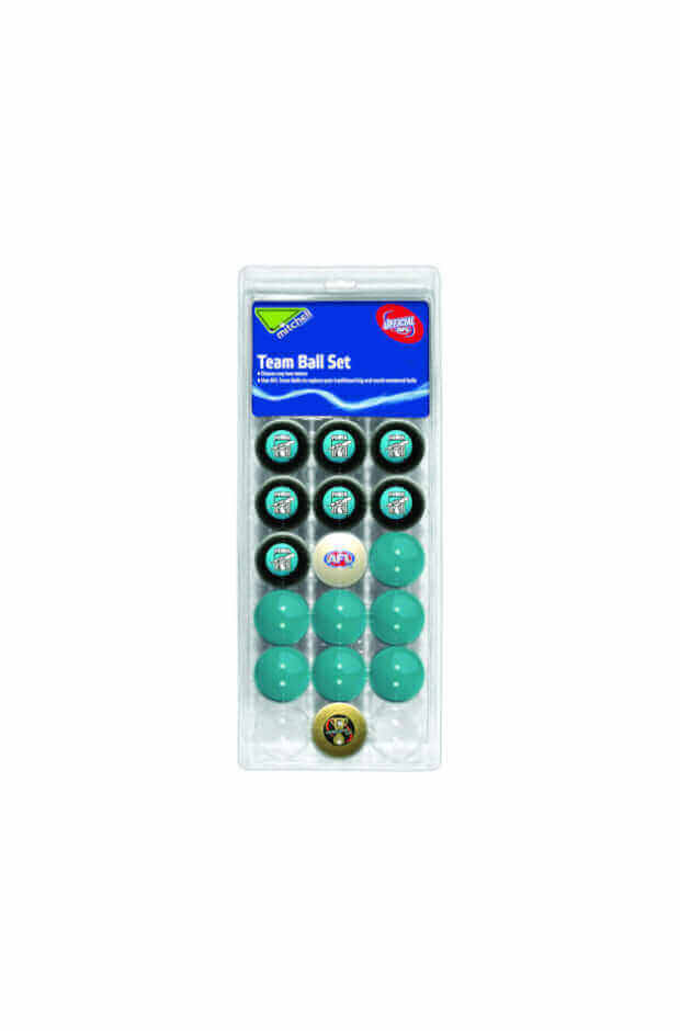 PORT ADELAIDE POWER ALF 16 BALL SET V COLOUR BLUE_PORT ADELAIDE POWER_STUBBY CLUB