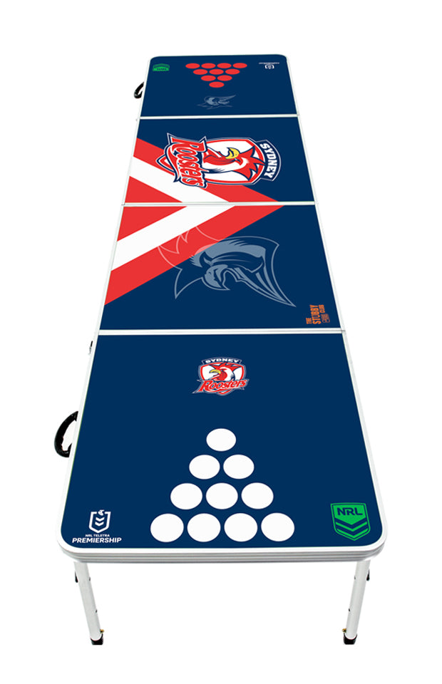 SYDENY ROOSTERS NRL BEER PONG TABLE_SYDNEY ROOSTER_STUBBY CLUB