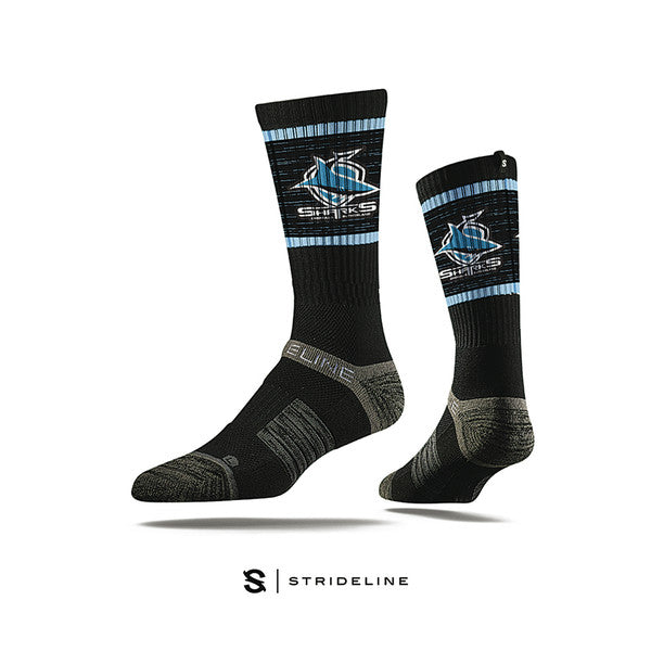 Cronulla Sharks NRL Strideline Premium Crew Sock