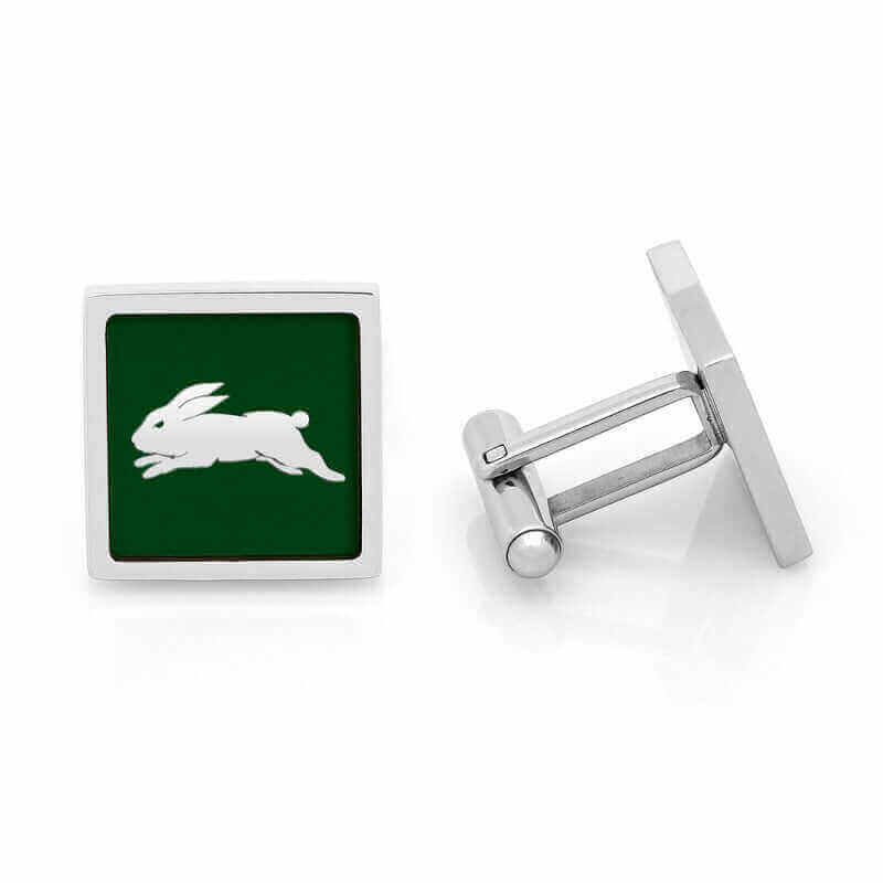 SOUTH SYDNEY RABBITOHS NRL TIE AND CUFFLINKS SET_SOUTH SYDNEY RABBITOHS_STUBBY CLUB