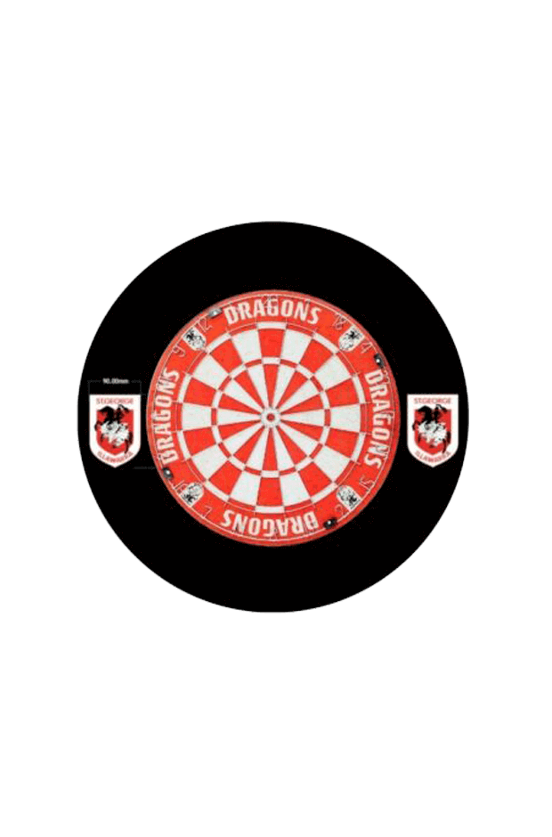 NRL DARTBOARD SURROUND COMBO_ST GEORGE ILAWARRA DRAGONS_STUBBY CLUB