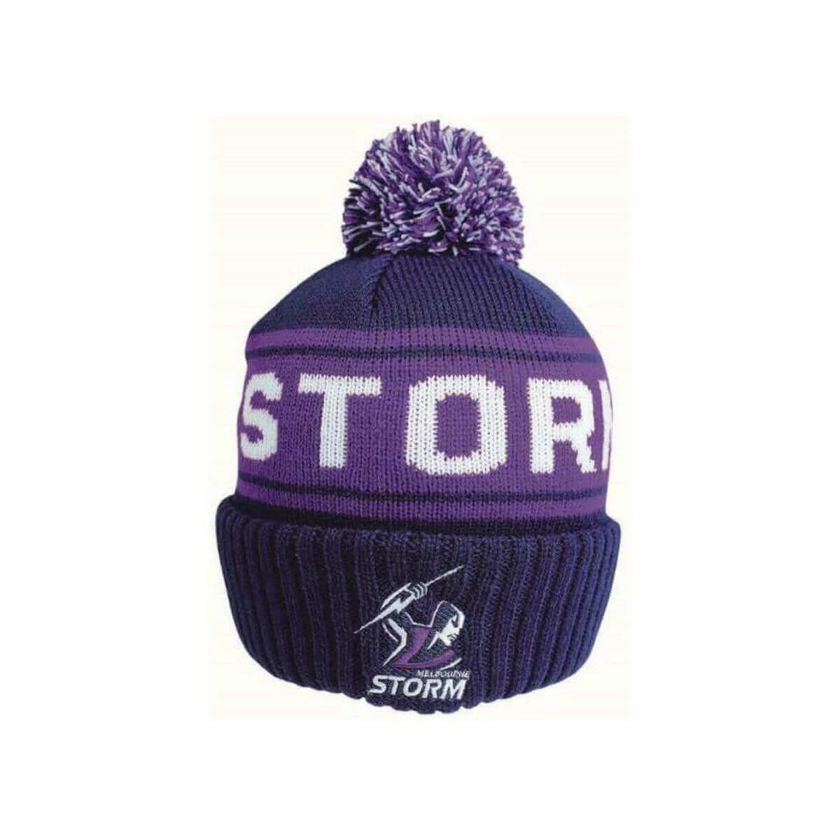 NRL STRIKER BEANIE_MELBOURNE STORM_STUBBY CLUB