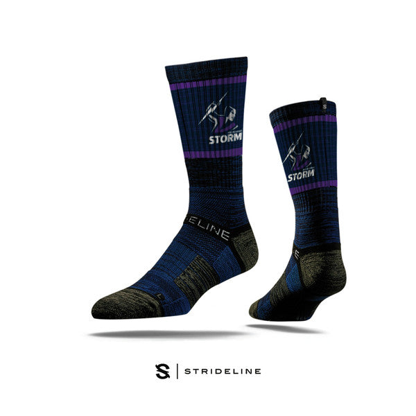 Melbourne Storm NRL Strideline Premium Crew Sock