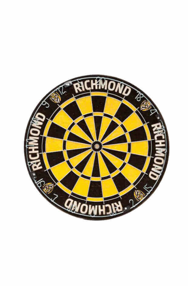 RICHMOND TIGERS AFL DARTBOARD + CABINET_RICHMOND TIGERS_STUBBY CLUB